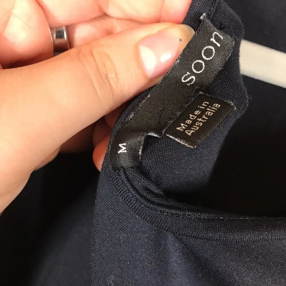 Soon Maternity Myra Black Ruffle Sleeve Maternity Dress - Picture 6 of 9